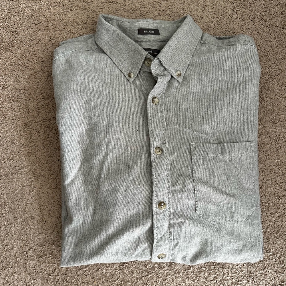 Men's Eddie's Favorite Flannel Classic Fit Solid Shirt Size TL